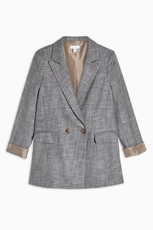Salt And Pepper Double Breasted Blazer | Topshop grey