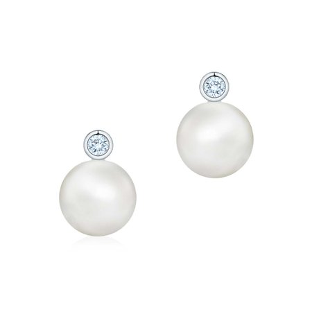 Birks Splash Akoya Pearl and Diamond Earrings in White Gold | Birks