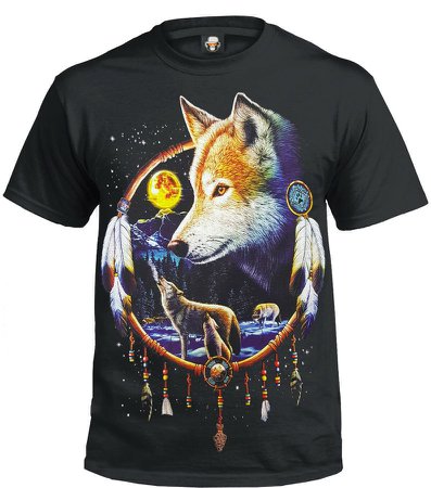DREAM CATCHER Men's T-Shirt/Native American/Wolf/Red | Etsy Brasil