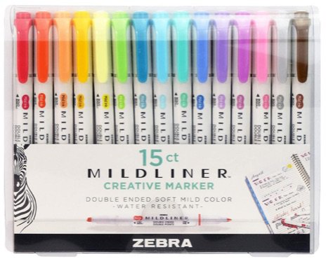 zebra mildliner pens