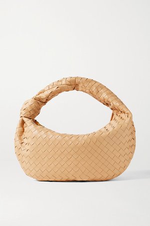 Jodie Small Knotted Intrecciato Leather Tote - Beige