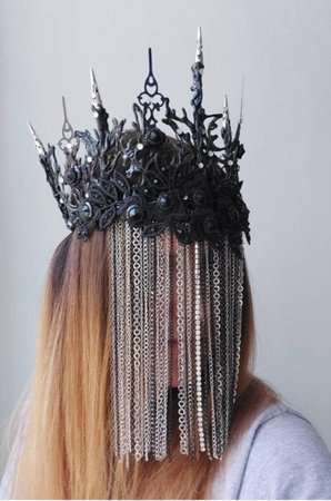 black wedding crown