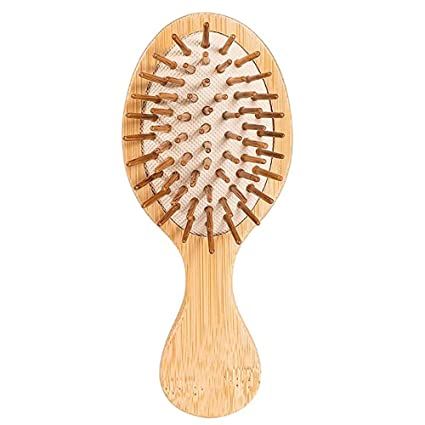 Sofmild Mini Cute Travel Bamboo Hair Brush for Women/Men/Kids - Anti-Static Pocket Size Detangling Brush Glide Through Tangles with Ease : Beauty & Personal Care