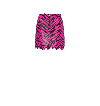 Moschino x The Flintstones Zebra Print Nappa Mini Skirt