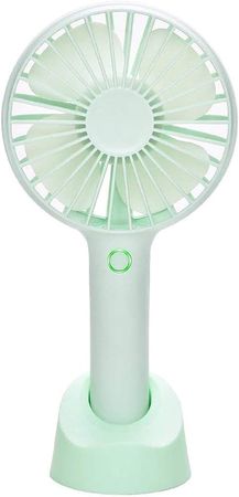 Amazon.com: YIHUNION Mini Handheld Fan Portable, USB Rechargeable Battery Powered Fan with Base, 4 Modes for Home Office Bedroom and Outdoor travel(Green)