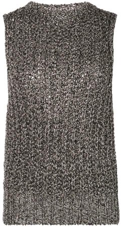 lurex knit tank top