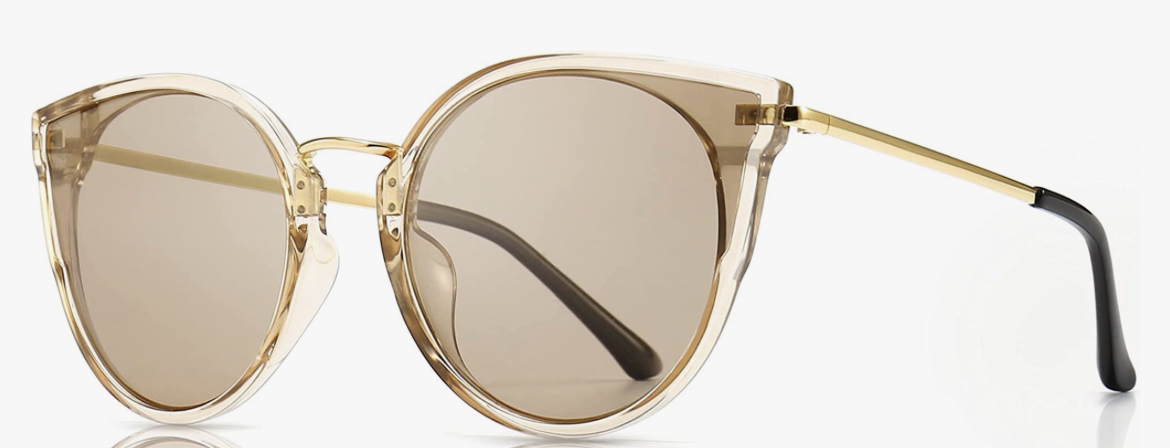 brown beige cat eye sunglasses