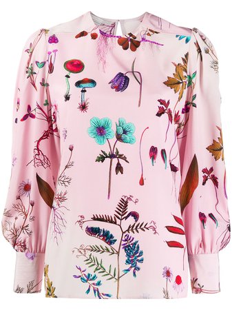 Stella McCartney Floral Print Silk Blouse - Farfetch