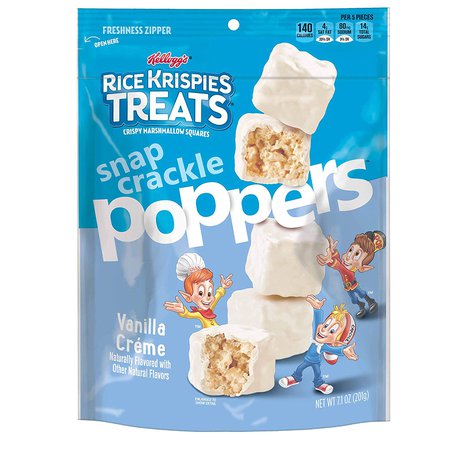 *clipped by @luci-her* Kellogg's Rice Krispies Treats Poppers, Crispy Marshmallow Squares, Vanilla Crème, 7.1oz Bag: Amazon.com: Grocery & Gourmet Food