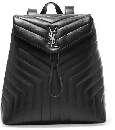 Loulou Medium Quilted Leather Backpack - Black