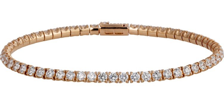 cartier essential lines bracelet rose gold diamonds