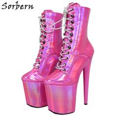 pleaser shoes- Pink Boots