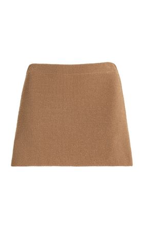 Agos Cotton-Blend Knit Mini Skirt By Aya Muse | Moda Operandi