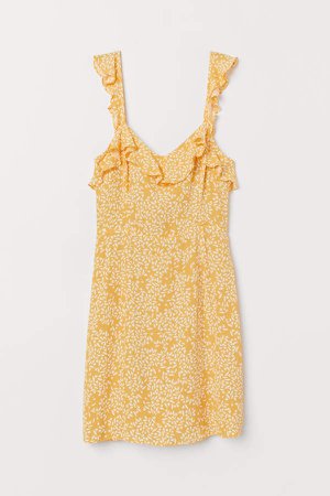 Dress with Ruffles - Yellow