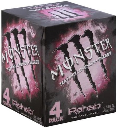 Monster Tea + Pink Lemonade + Energy Energy Drink - 4 ea, Nutrition Information | Innit