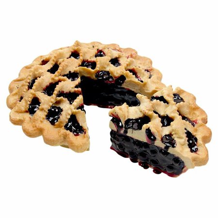 Fake Cut out Blueberry Pie with Slice