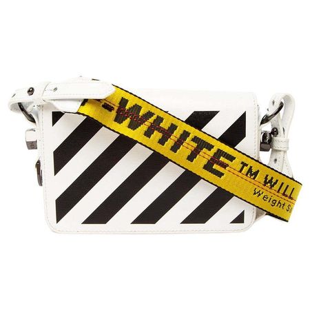 Off-White Women's Crossbody Leather Striped Bag