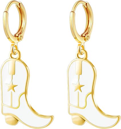 Amazon.com: Cowboy Cowgirl Boot Earrings Jewelry for Women, Cute Western Country Style Accessories Cow Boy Rodeo Texas Dangle Drop Enamel Earring for Girls: Clothing, Shoes & Jewelry