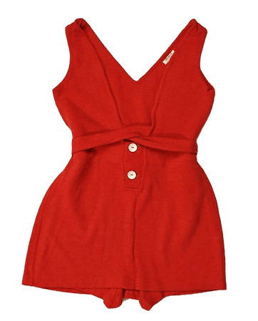 red vintage swimsuit