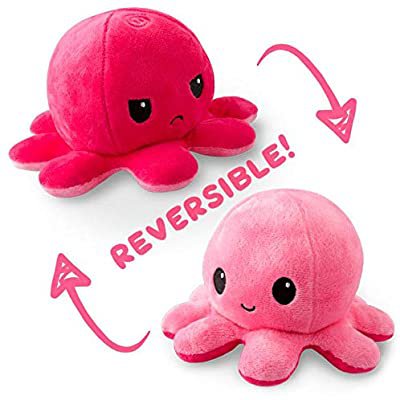Amazon.com: The Original Reversible Octopus Plushie | TeeTurtle’s Patented Design | Light Pink and Dark Pink | Show your mood without saying a word!: Toys & Games