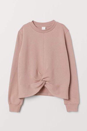 Knot-detail Sweatshirt - Pink