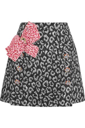 Dolce & Gabbana Metallic Leopard Jacquard Mini Skirt (€815)