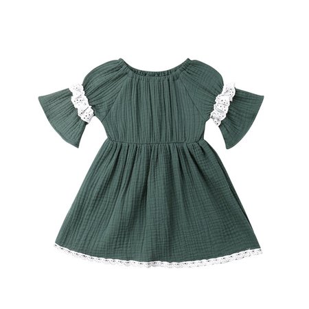 2019 Infant Newborn Baby Girls Dress Vintage Ruffles Lace Green Party Holiday Dress For Baby Girl Half Sleeve Baby Girl Costumes From Etamkend, $10.06 | DHgate.Com
