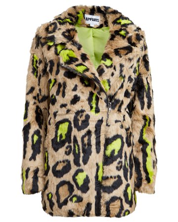 Chloe Leopard Faux Fur Coat
