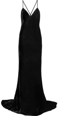 Paulina Velvet Gown - Black