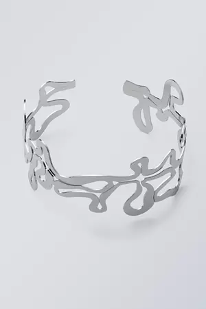 Curl Choker Necklace - Silver - Weekday WW
