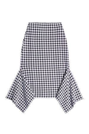 Printed Cotton-Blend Skirt with Handkerchief Hem Gr. S