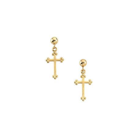 gold cross earrings - Google Search