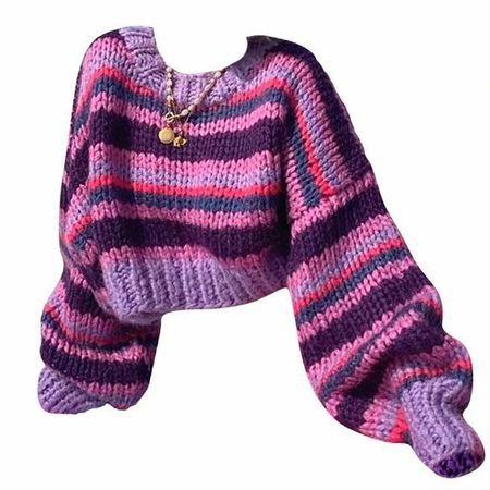 purple pink sweater