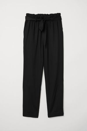 Paper-bag Pants - Black - Ladies | H&M CA