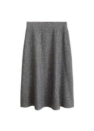 MANGO Flecked knit skirt