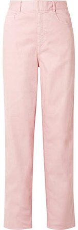 High-rise Jeans - Pastel pink