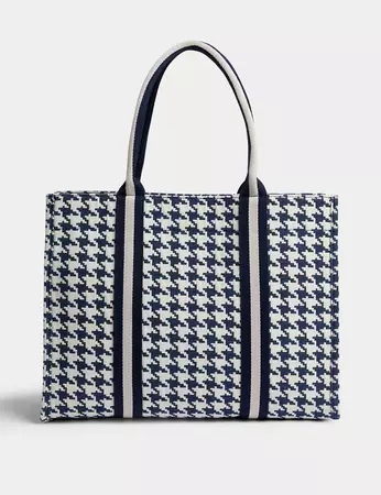 Houndstooth Tote bag | M&S Collection | M&S