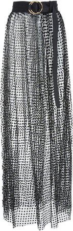 Embellished Tulle Maxi Skirt
