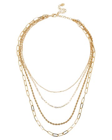 Argento Vivo Four Row Layered Chain Necklace | INTERMIX®