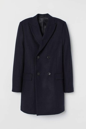 Double-breasted Coat - Blue