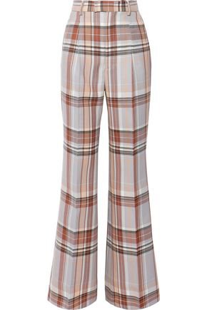 Checked wool and silk-blend flared pants | ACNE STUDIOS