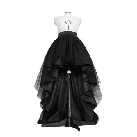 Online Shop High Low Black Tulle Skirt Asymmetrial Hem Tutu Layered Wedding Bridal Gown High Waist Pleated Prom Skirt Gala Stylish Saia | Aliexpress Mobile