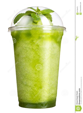 Green smoothies with taste of kiwi and mint