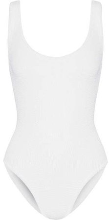 Hunza G - Seersucker Swimsuit - White
