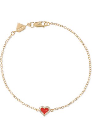 Alison Lou | 14-karat gold, diamond and enamel bracelet | NET-A-PORTER.COM