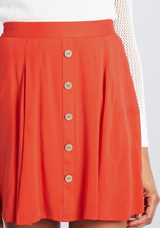 ModCloth You Sassy Thing Skater Skirt Orange | ModCloth