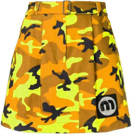 Miu Miu camouflage mini skirt