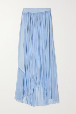 ELENA MAKRI, Delfis draped silk-tulle skirt