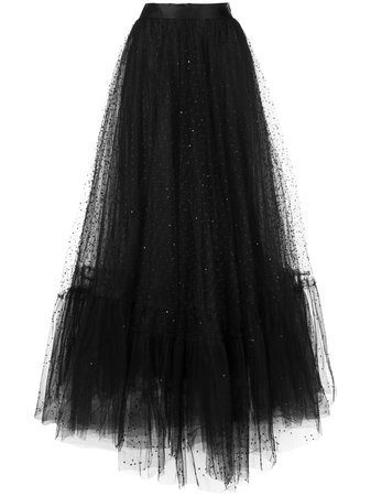 Marchesa Embroidered Flared Skirt - Farfetch