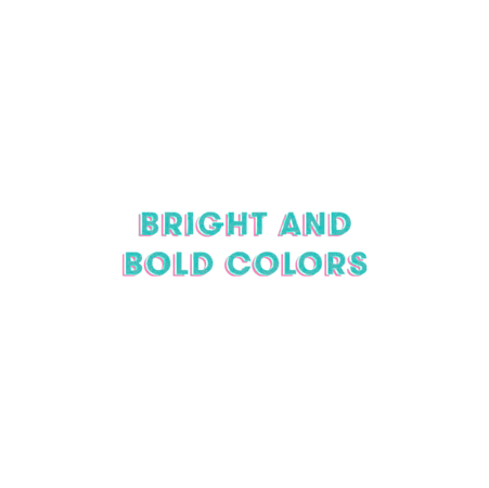 bright and bold colors magazine text